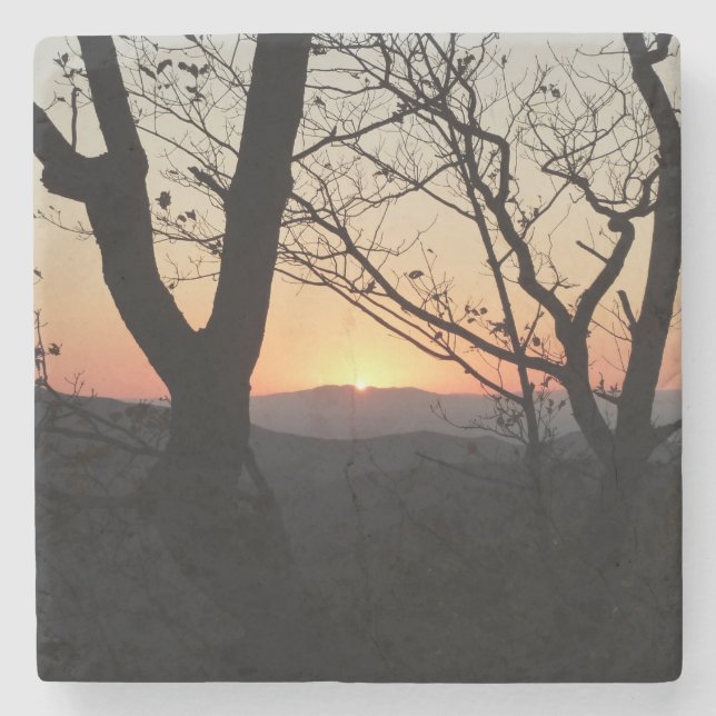 Dessous-de-verre En Pierre Shenandoah Sunset National Park Paysage (Devant)