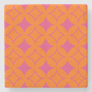 Dessous-de-verre En Pierre Shippo rose et orange