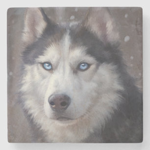 Dessous-de-verre En Pierre Sibérien Husky