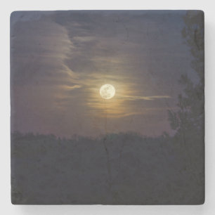 Dessous-de-verre En Pierre Silhouette de lune