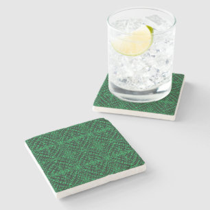 Dessous-de-verre En Pierre Simple Scribble   Carreaux miroir   Vert  