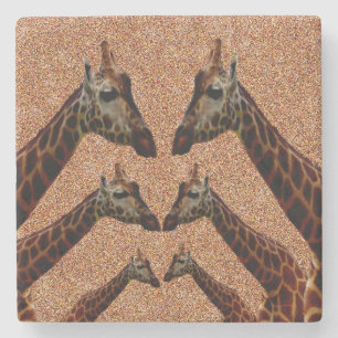 Dessous-de-verre En Pierre Six Giraffes,