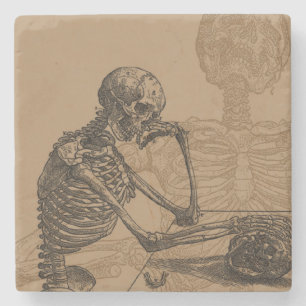 Dessous-de-verre En Pierre Skeletons et la mort