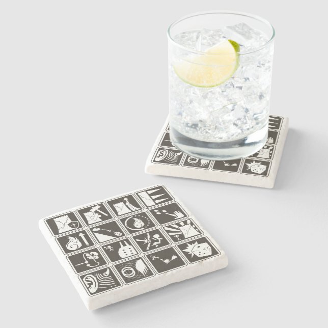Dessous-de-verre En Pierre Skill Icons (Côté)