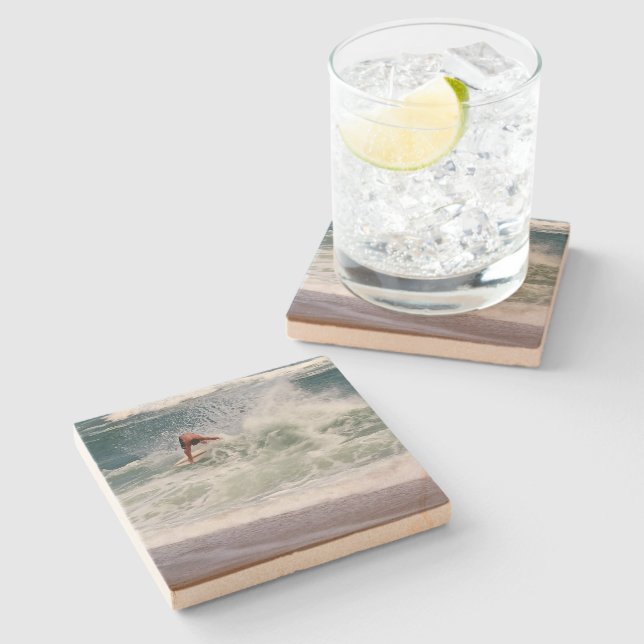Dessous-de-verre En Pierre Skimboard par Shirley Taylor (Côté)