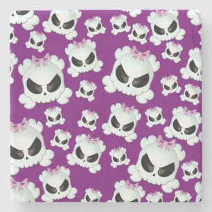Dessous-de-verre En Pierre Skullz Girly