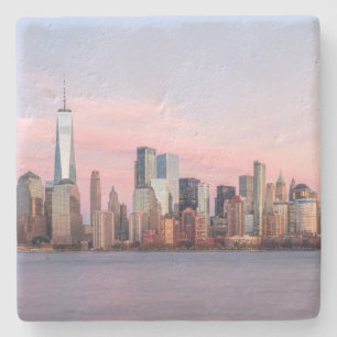Dessous-de-verre En Pierre Skyline du soir de New York