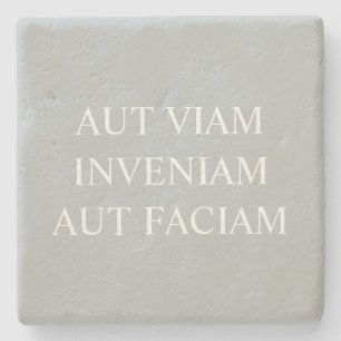 Dessous-de-verre En Pierre Soit Je Trouverai Un Moyen, Soit... Gris latin