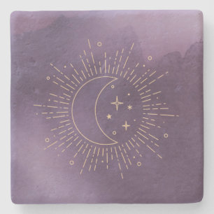 Dessous-de-verre En Pierre Soleil et Lune