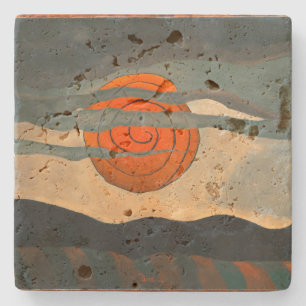 Dessous-de-verre En Pierre Soleil rouge   Arthur Dove  