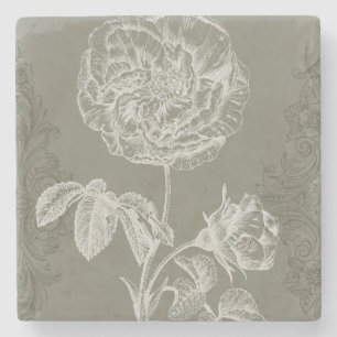 Dessous-de-verre En Pierre Soulagement floral I
