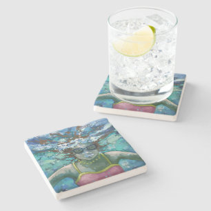 Dessous-de-verre En Pierre Sous la nage aquatique