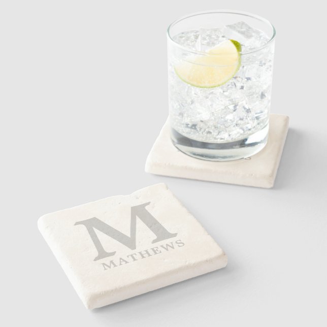 Dessous-de-verre En Pierre Sous-verres Monogramme (Côté)