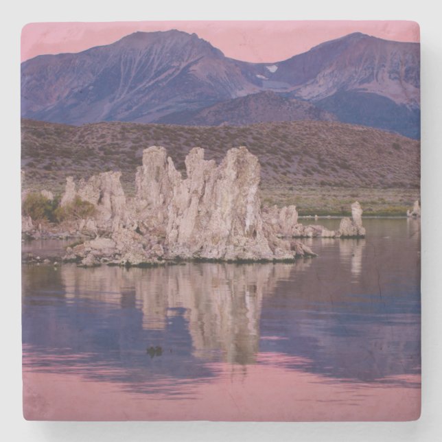 Dessous-de-verre En Pierre Spectaculaire Lac Mono Dans L'Ombre (Devant)