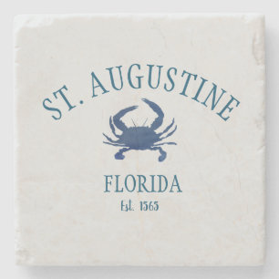 Dessous-de-verre En Pierre St Augustine Floride Est Plage Crabe bleu