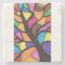 Stain glass tree art 
