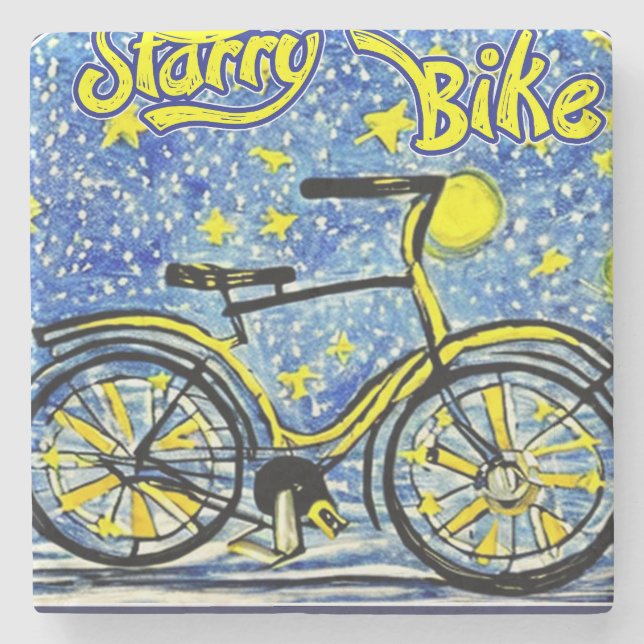 Dessous-de-verre En Pierre Starry Bike (Devant)