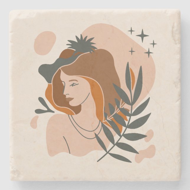 Dessous-de-verre En Pierre Stars Boho Woman (Devant)
