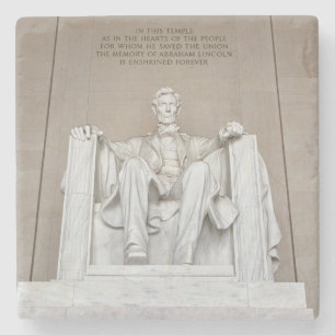 Dessous-de-verre En Pierre Statue d'Abraham Lincoln