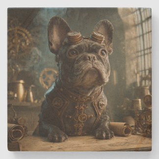 Dessous-de-verre En Pierre Steampunk Frenchie (Édition 1) - Dessous de verre