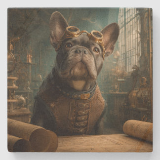 Dessous-de-verre En Pierre Steampunk Frenchie (Édition 2) - Dessous de verre