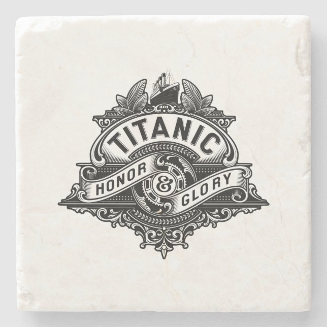 Dessous-de-verre En Pierre Stone Coaster HONOR (Devant)