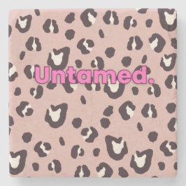Dessous-de-verre En Pierre Stone coaster pink animal print