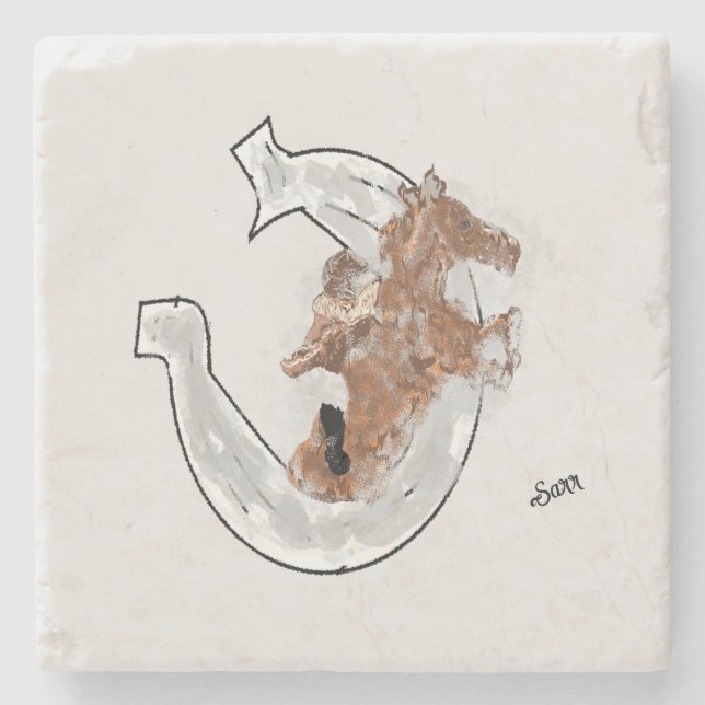 Dessous-de-verre En Pierre Stone Coastert : Lucky (Devant)