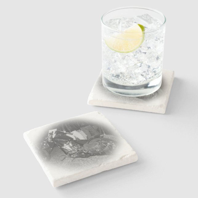 Dessous-de-verre En Pierre Stone Motorcycle Coaster 9 (Côté)