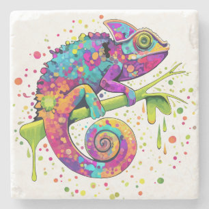 Dessous-de-verre En Pierre Style d'aquarelle des teintures Chameleon