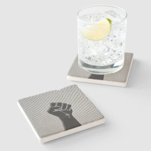 Dessous-de-verre En Pierre Style Fibre Carbone Premier Solide