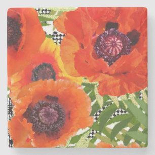 Dessous-de-verre En Pierre Style Poppy oriental