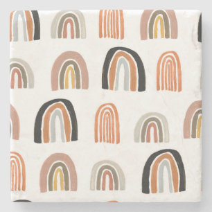 Dessous-de-verre En Pierre Style simple Pastel Rainbow pour enfants