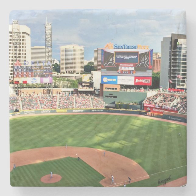 Dessous-de-verre En Pierre Sun trust Field, Atlanta Baseball, (Devant)