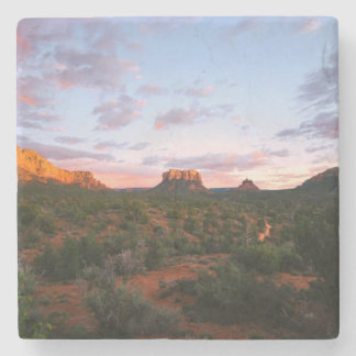 Dessous-de-verre En Pierre Sunrise du matin, désert de Sedona Arizona