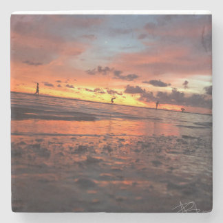 Dessous-de-verre En Pierre Sunset at the Beach