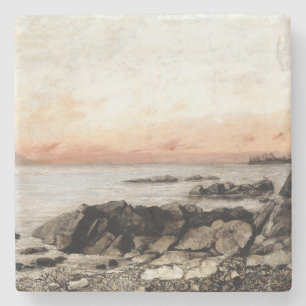 Dessous-de-verre En Pierre Sunset, Vevey, Suisse - Gustave Courbet