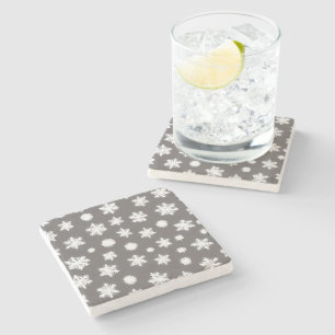 Dessous-de-verre En Pierre Super mignon Snowflake hiver