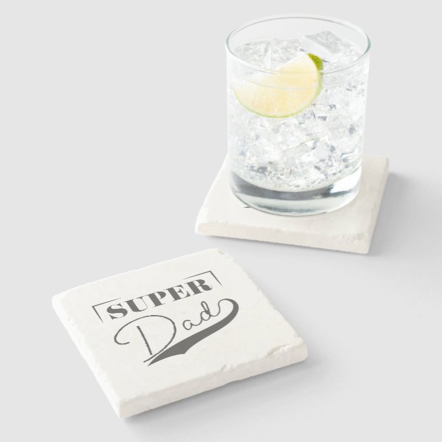 Dessous-de-verre En Pierre Super papa (Côté)