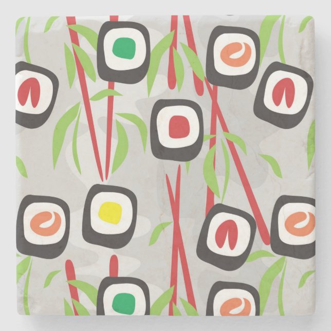Dessous-de-verre En Pierre Sushi Motif (Devant)
