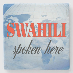 Dessous-de-verre En Pierre Swahili parlé ici terre nuageuse