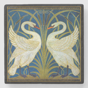 Dessous-de-verre En Pierre Swans Art Déco
