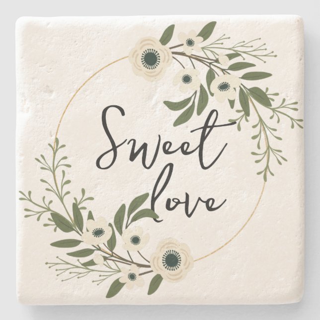 Dessous-de-verre En Pierre Sweet Love (Devant)
