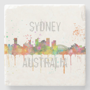 DESSOUS-DE-VERRE EN PIERRE SYDNEY, HORIZON DE NSW AUSTRALIE