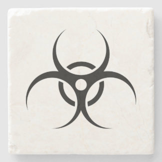 Dessous-de-verre En Pierre Symbole d'avertissement de Biohazard