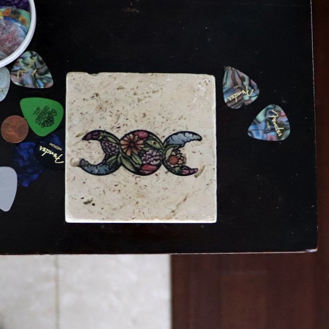 Dessous-de-verre En Pierre Symbole de la lune triple (Créateur téléchargé)