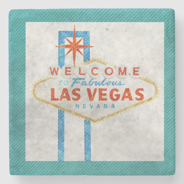 Dessous-de-verre En Pierre SYMBOLE REtro Grunge Vegas (Devant)