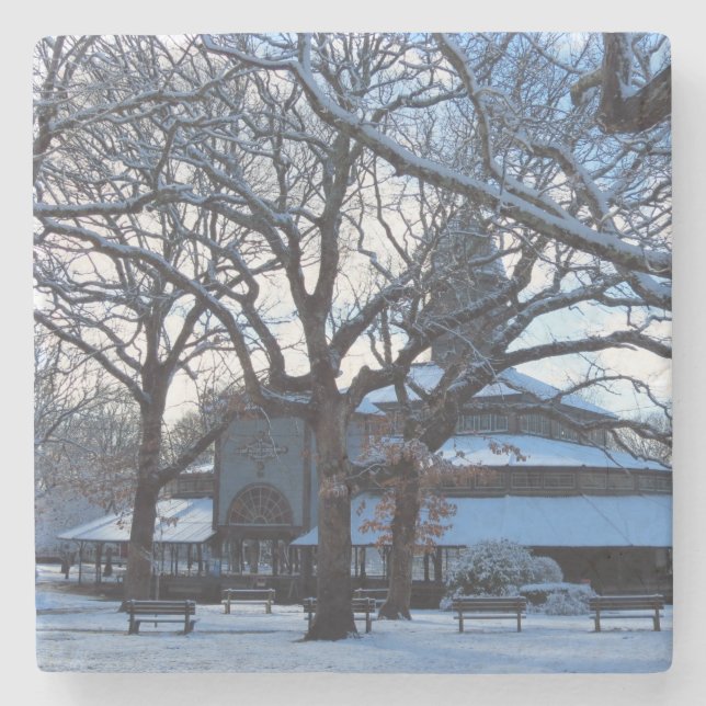 Dessous-de-verre En Pierre Tabernacle Morning After Snow - Martha's Vineyard (Devant)