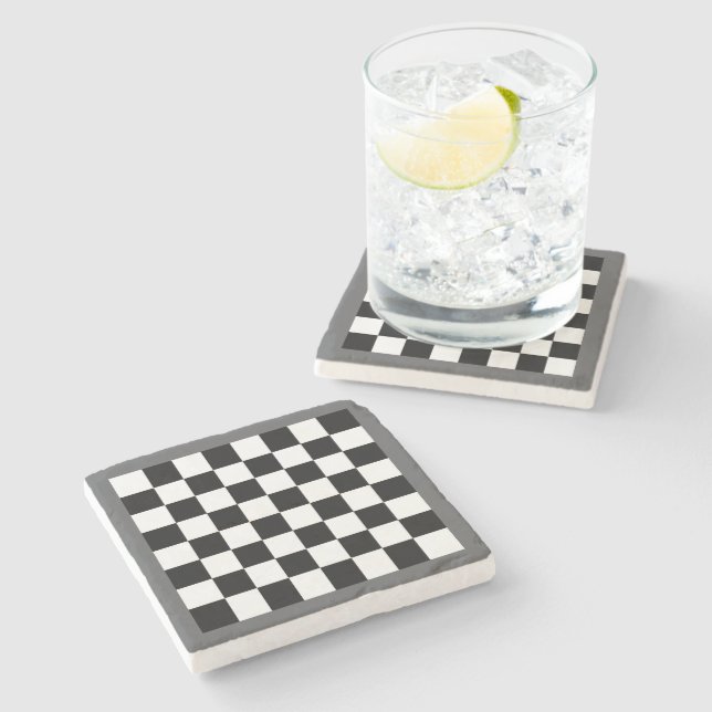 Dessous-de-verre En Pierre Tableau des échecs (Côté)