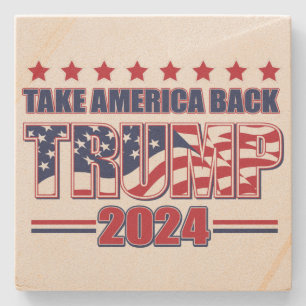 Dessous-de-verre En Pierre Take America Back Trump 2024